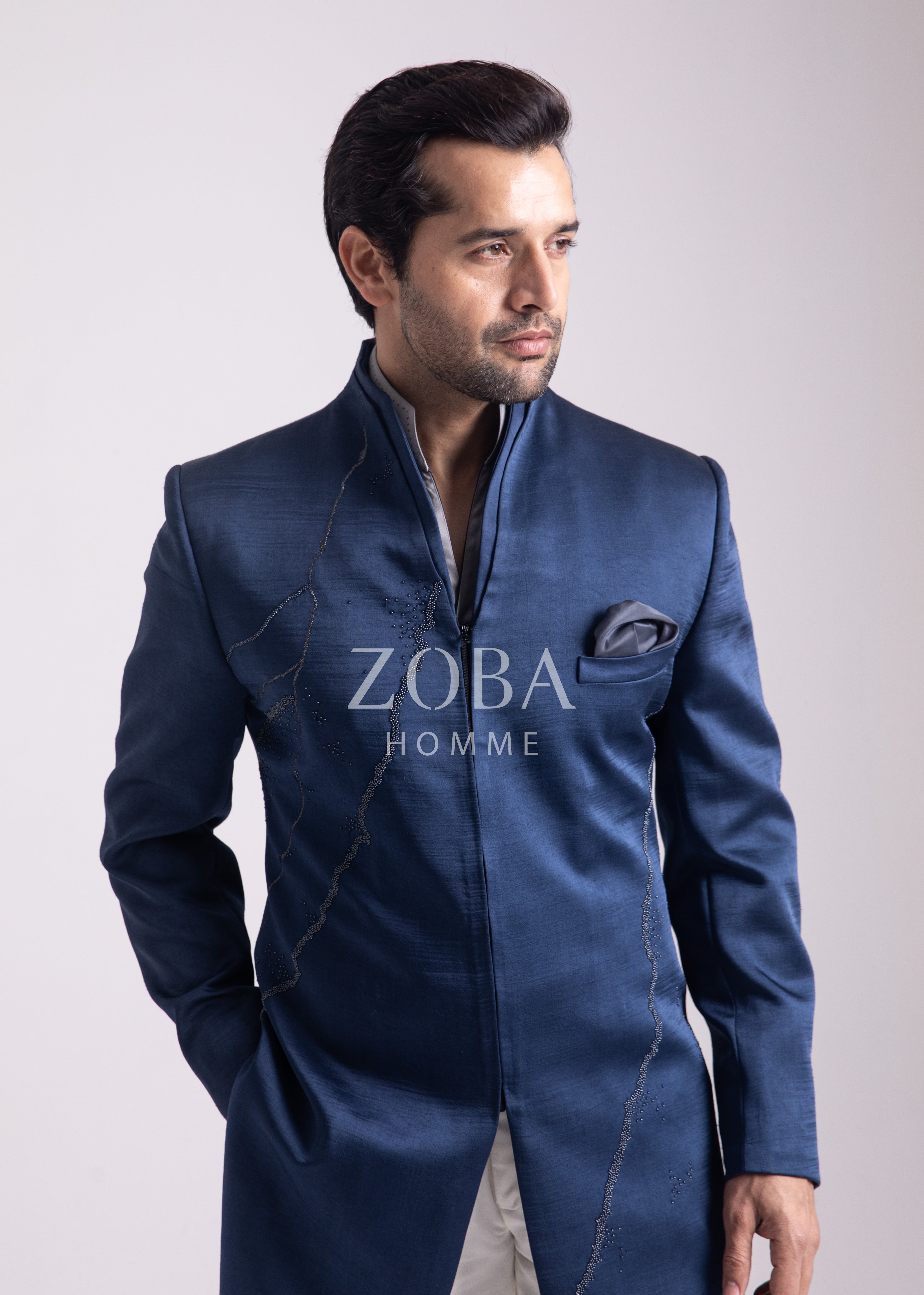 Cataclasite Cobalt Indo Western Set