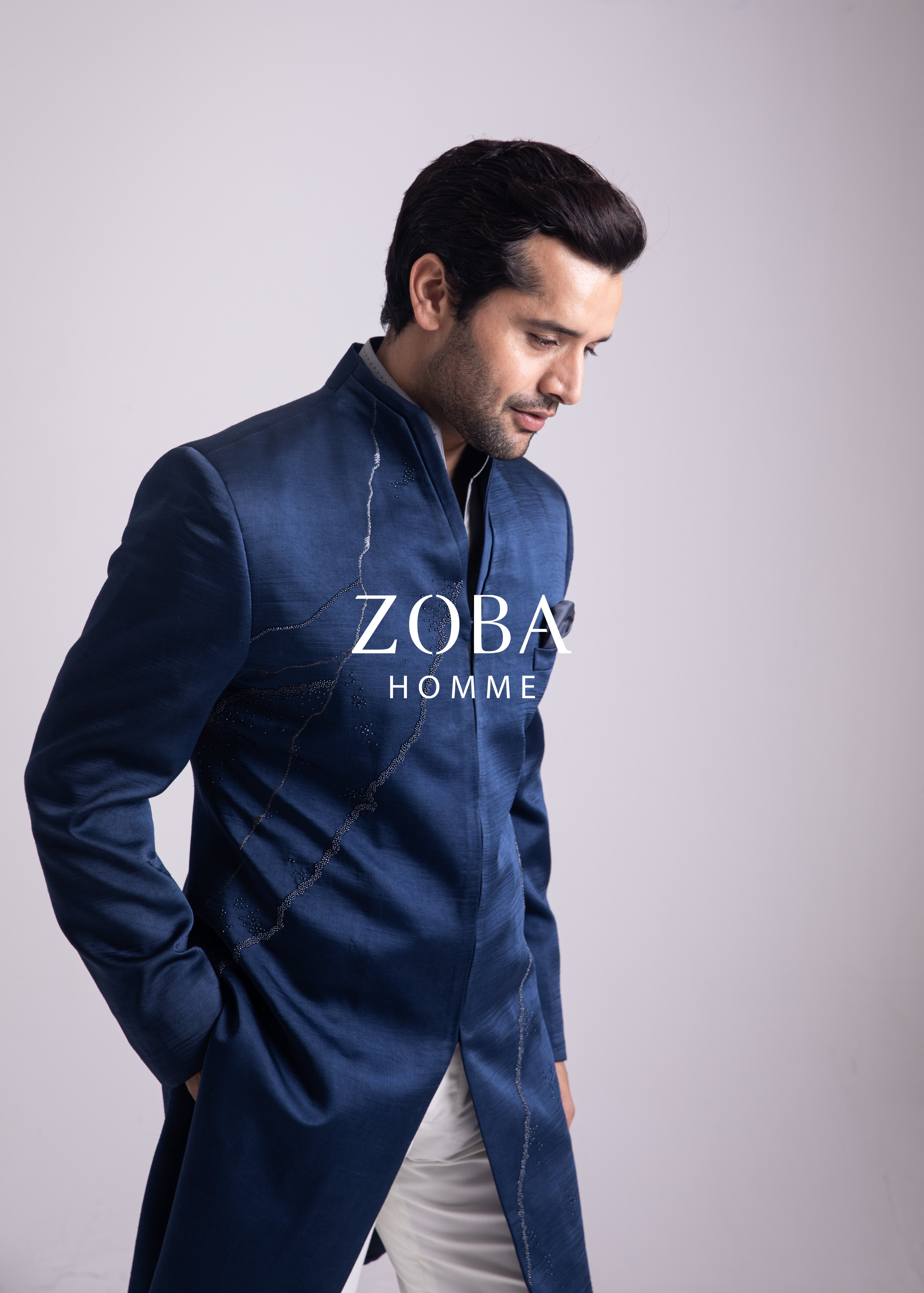 Cataclasite Cobalt Indo Western Set