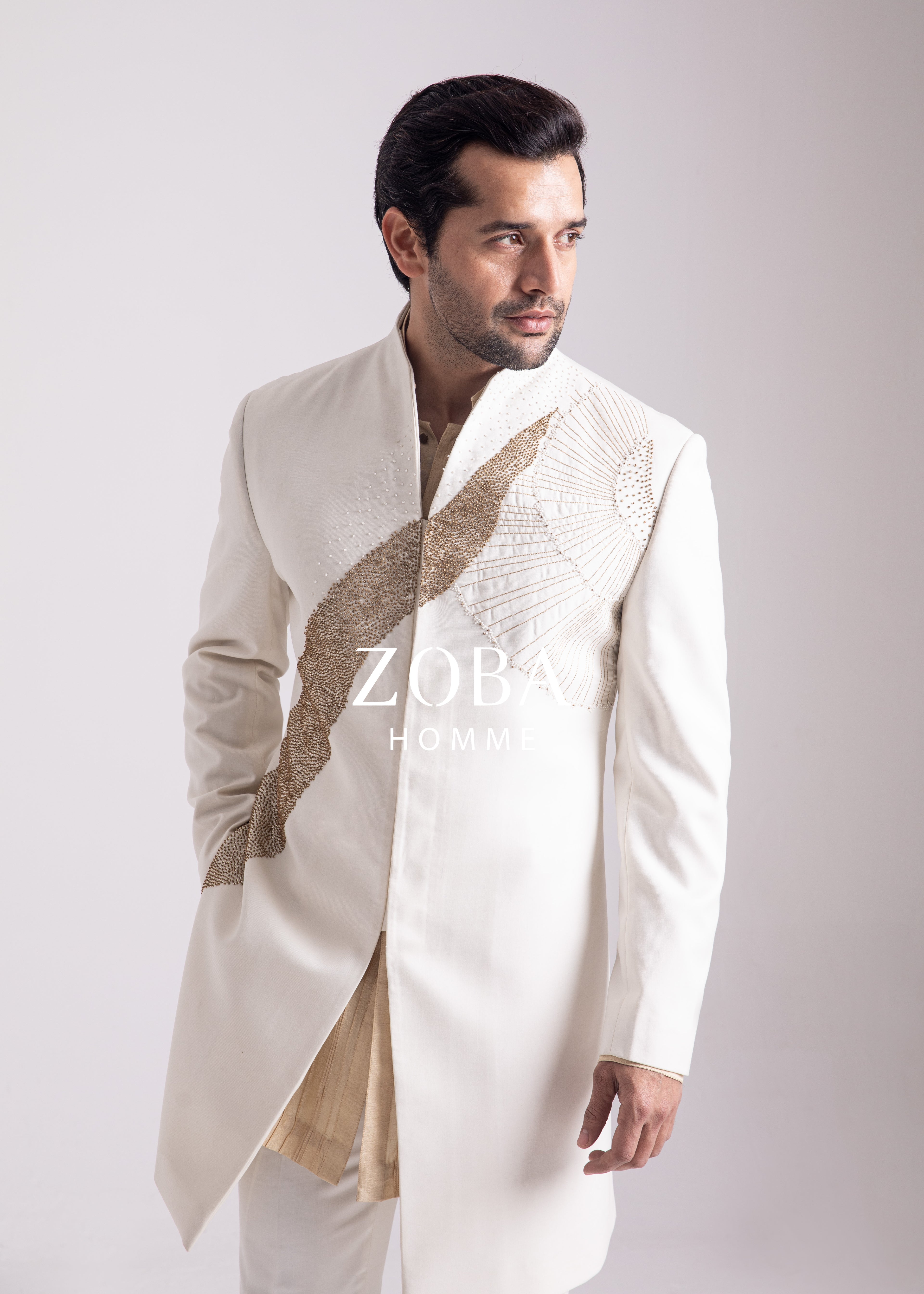 Luminous Gold Indo Western Set