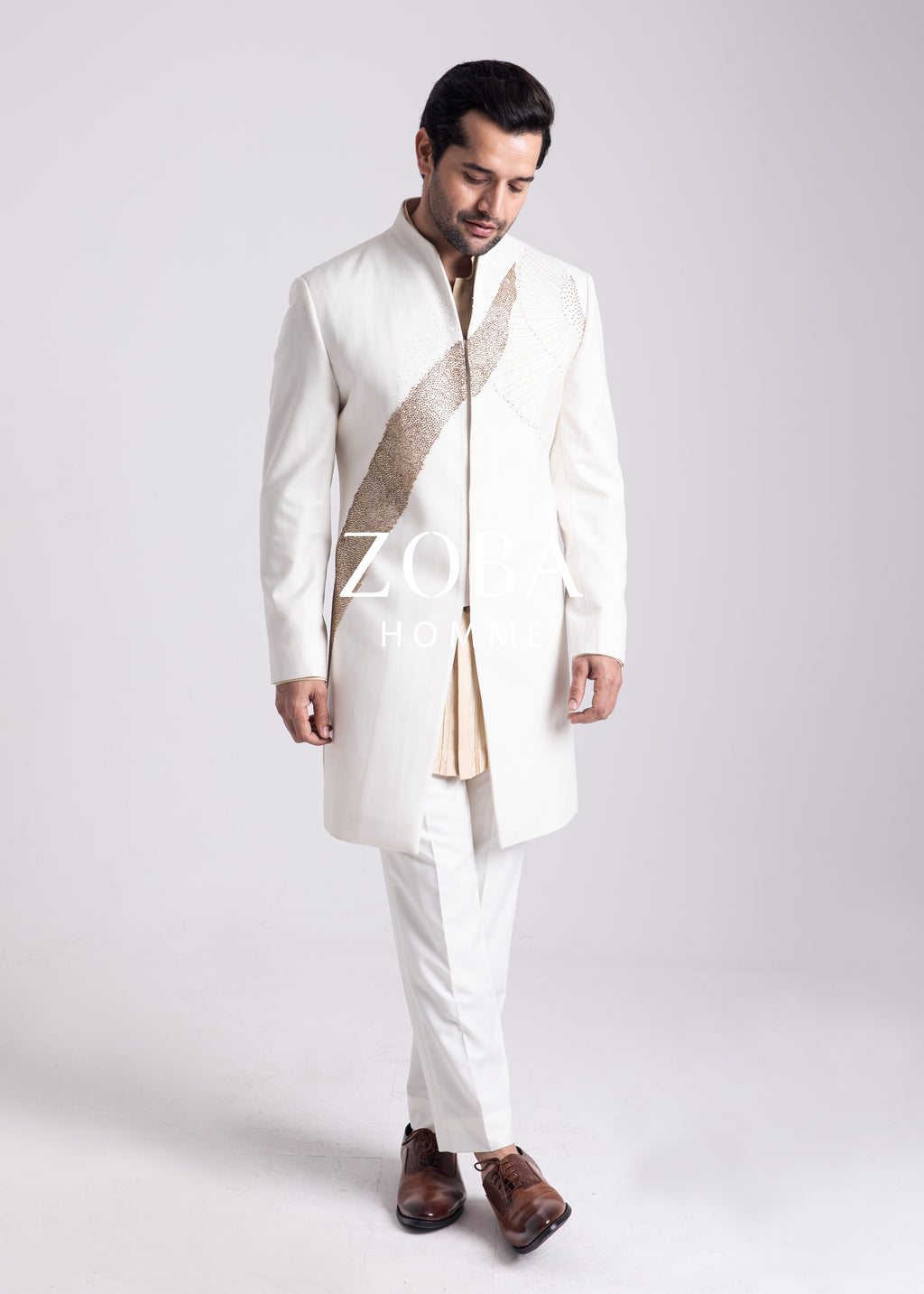 Luminous Gold Indo Western Set