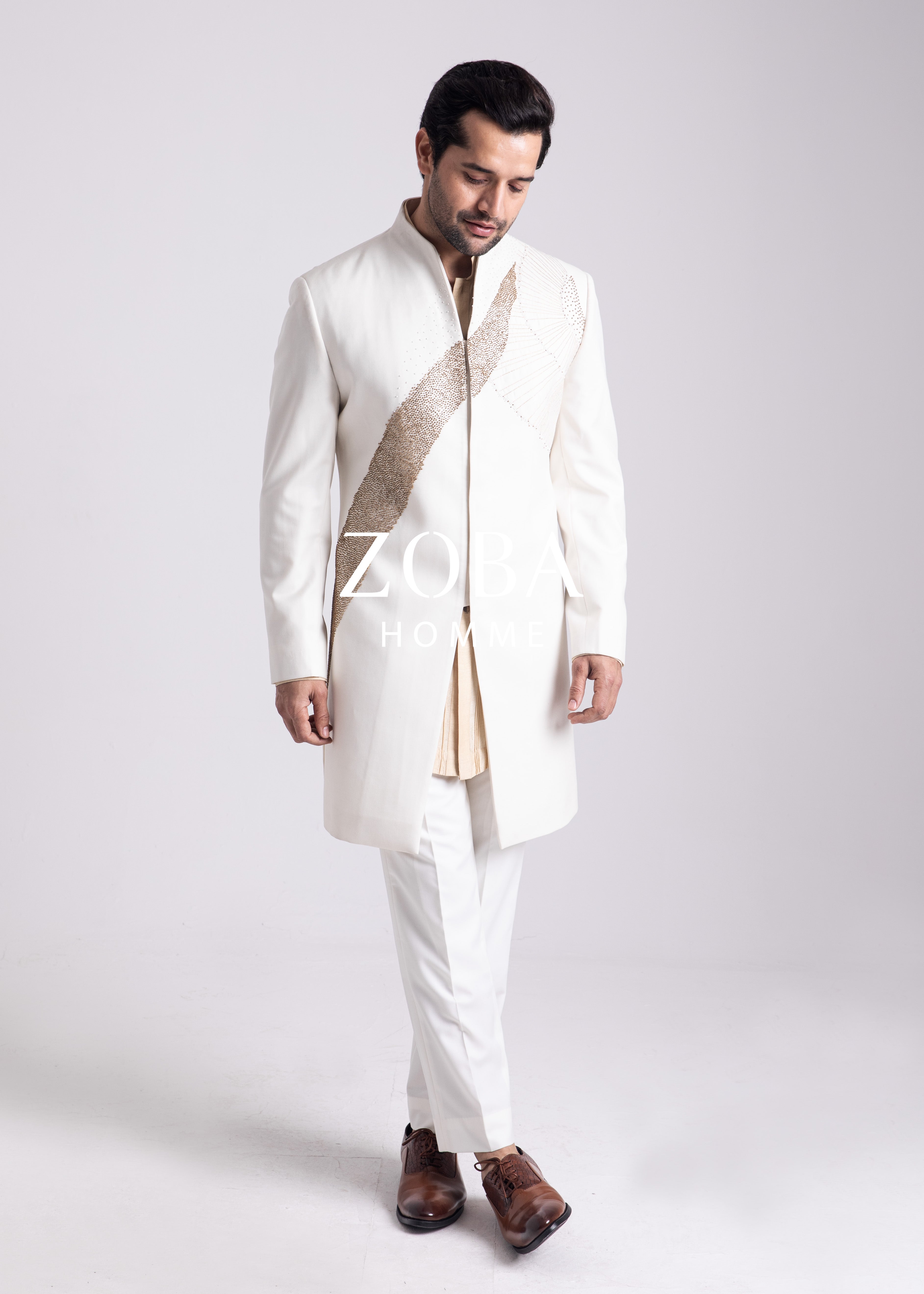 Luminous Gold Indo Western Set