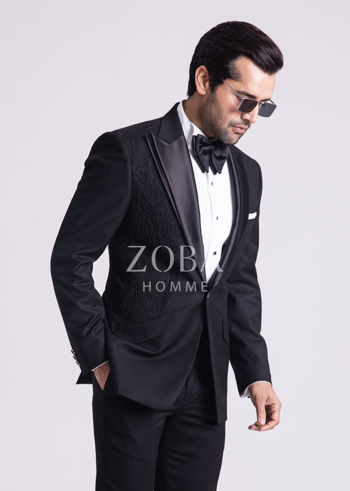 Black Layered Tuxedo Suit