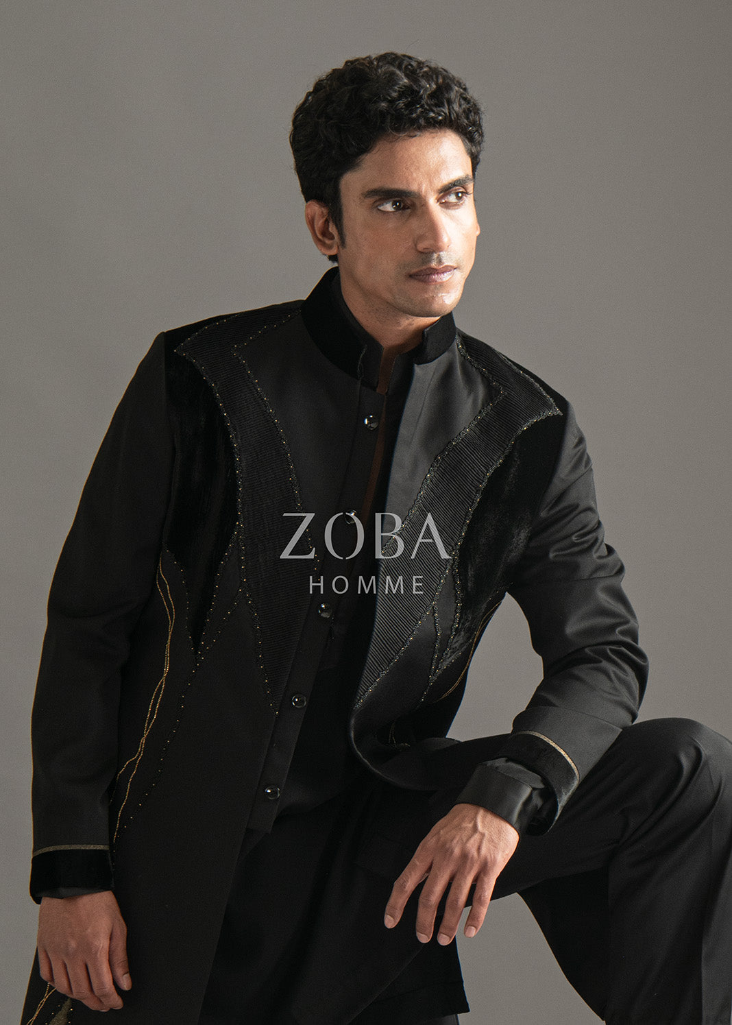 Aureate Line Indo Western Set