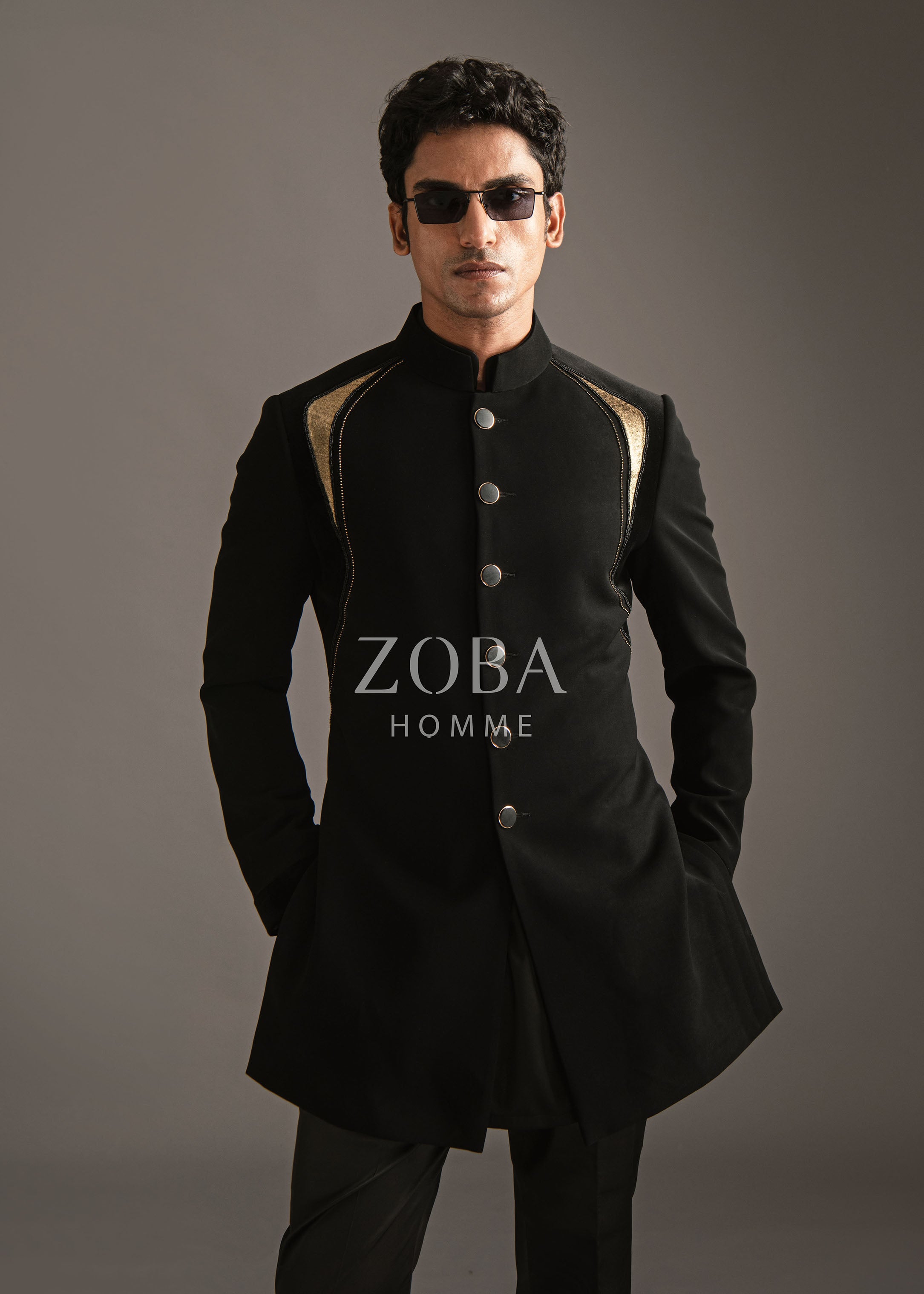 Golden Armour Indo Western Set