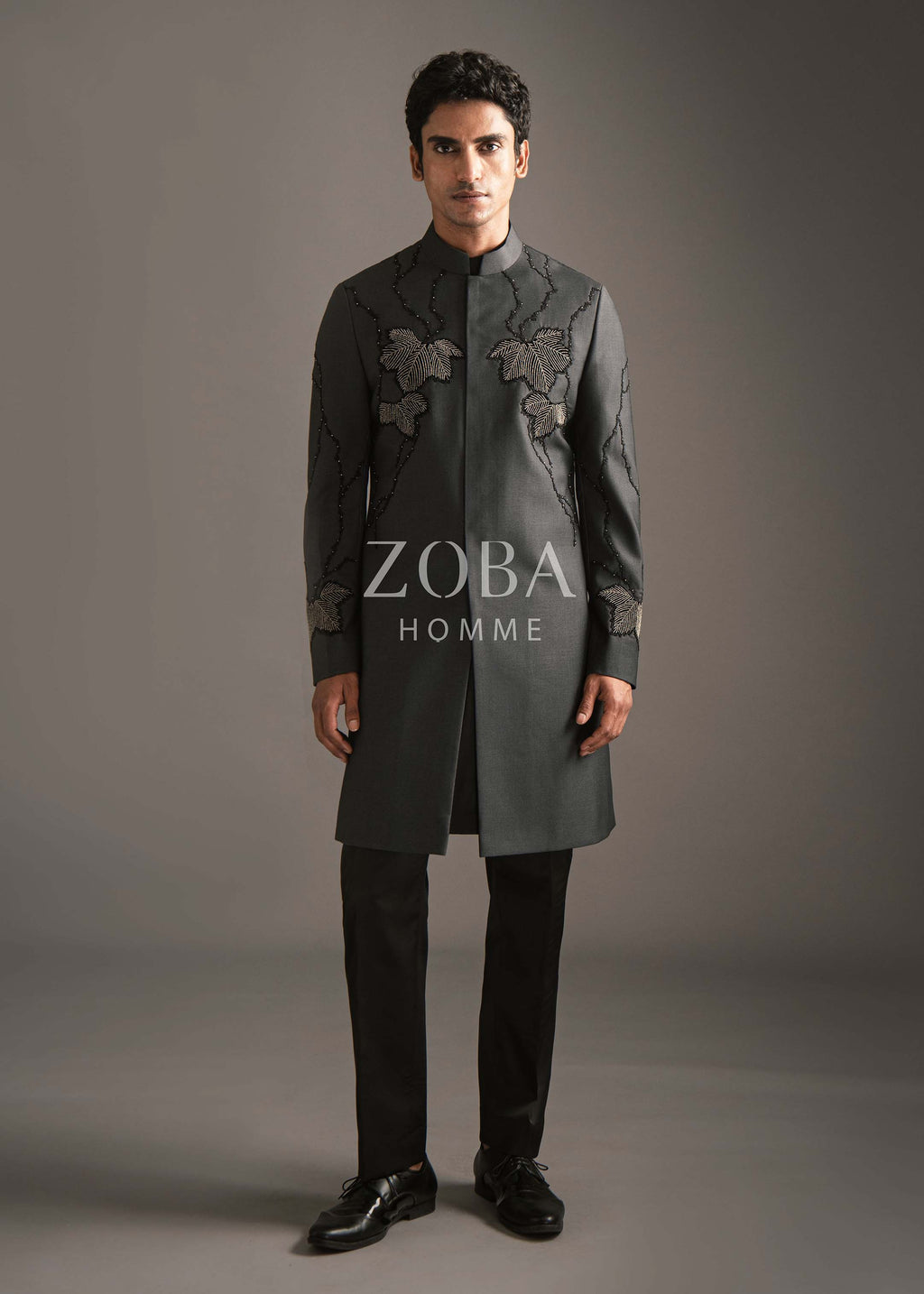 Noir Bloom Indo Western Set