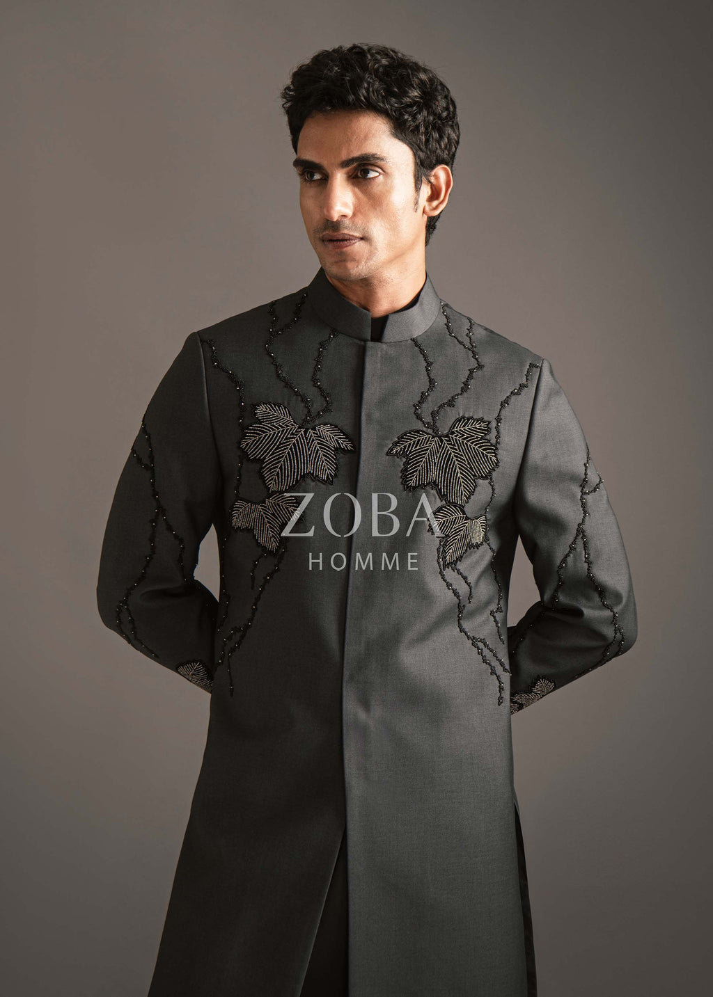 Noir Bloom Indo Western Set