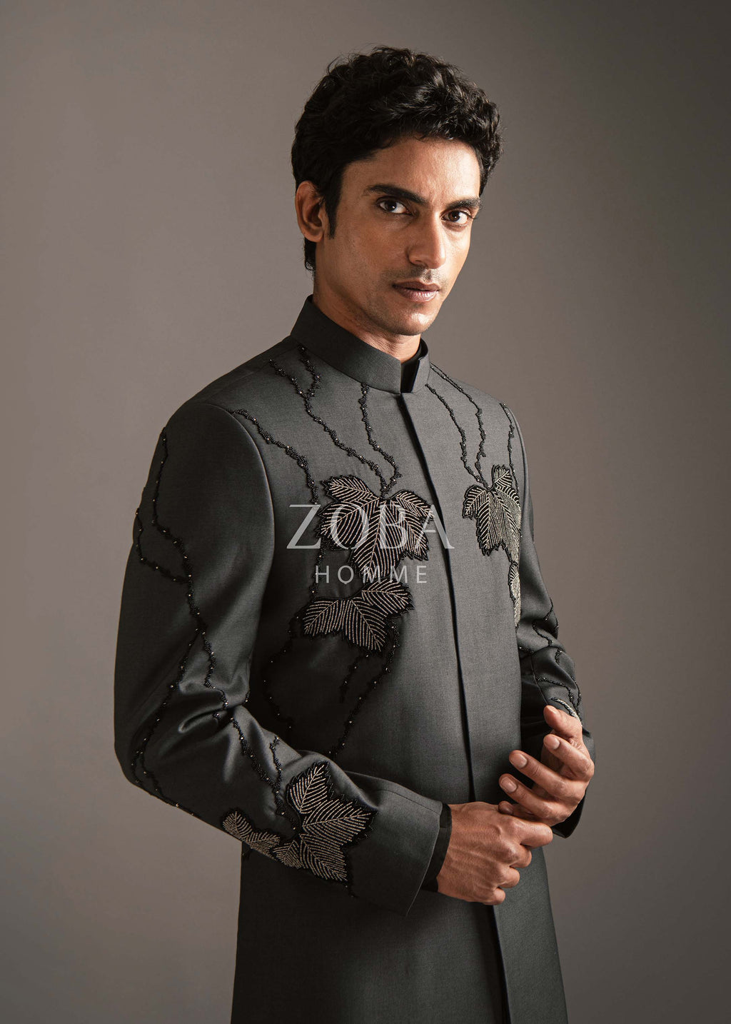 Noir Bloom Indo Western Set