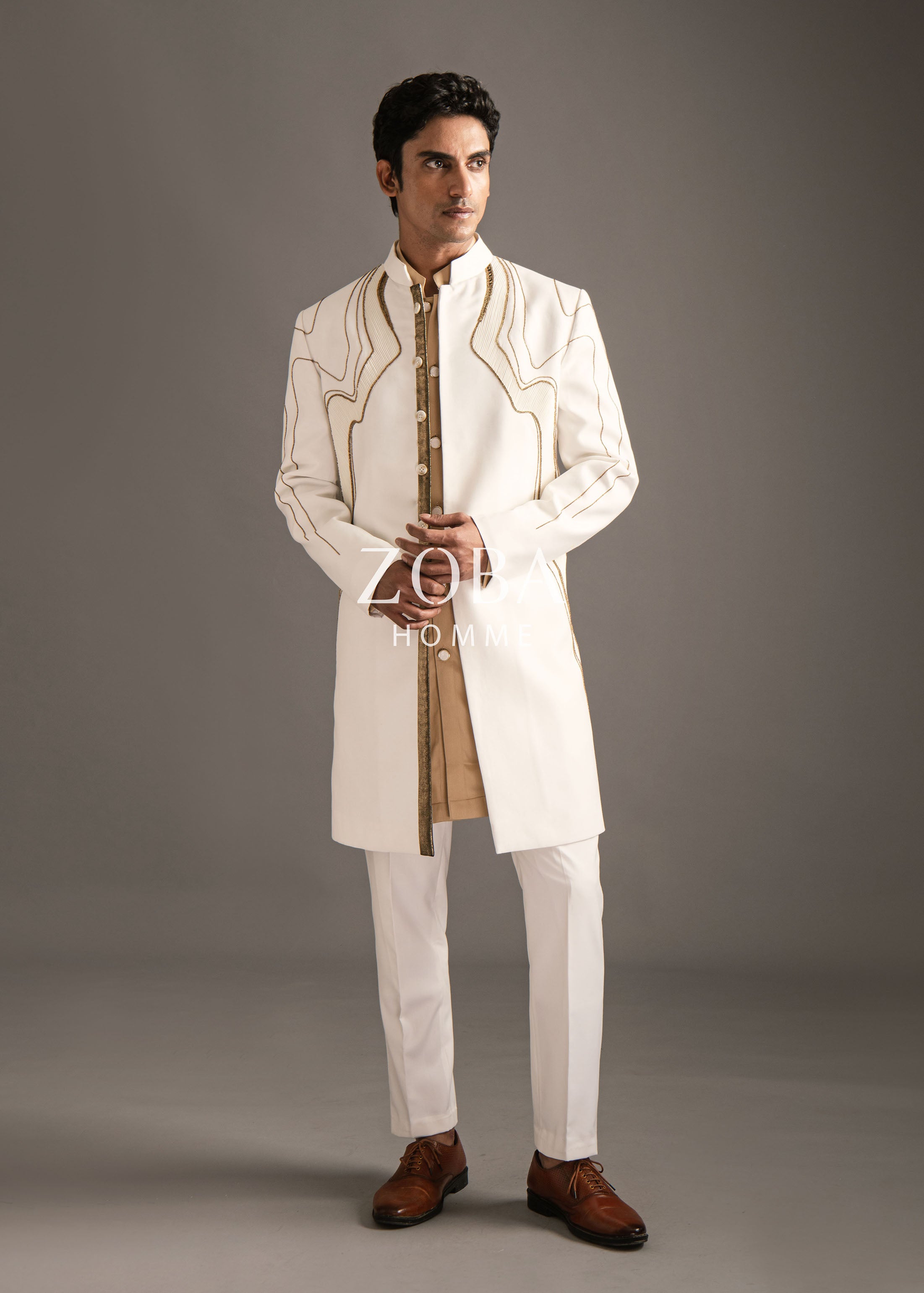 Seismic Sculpted Indo Western Set