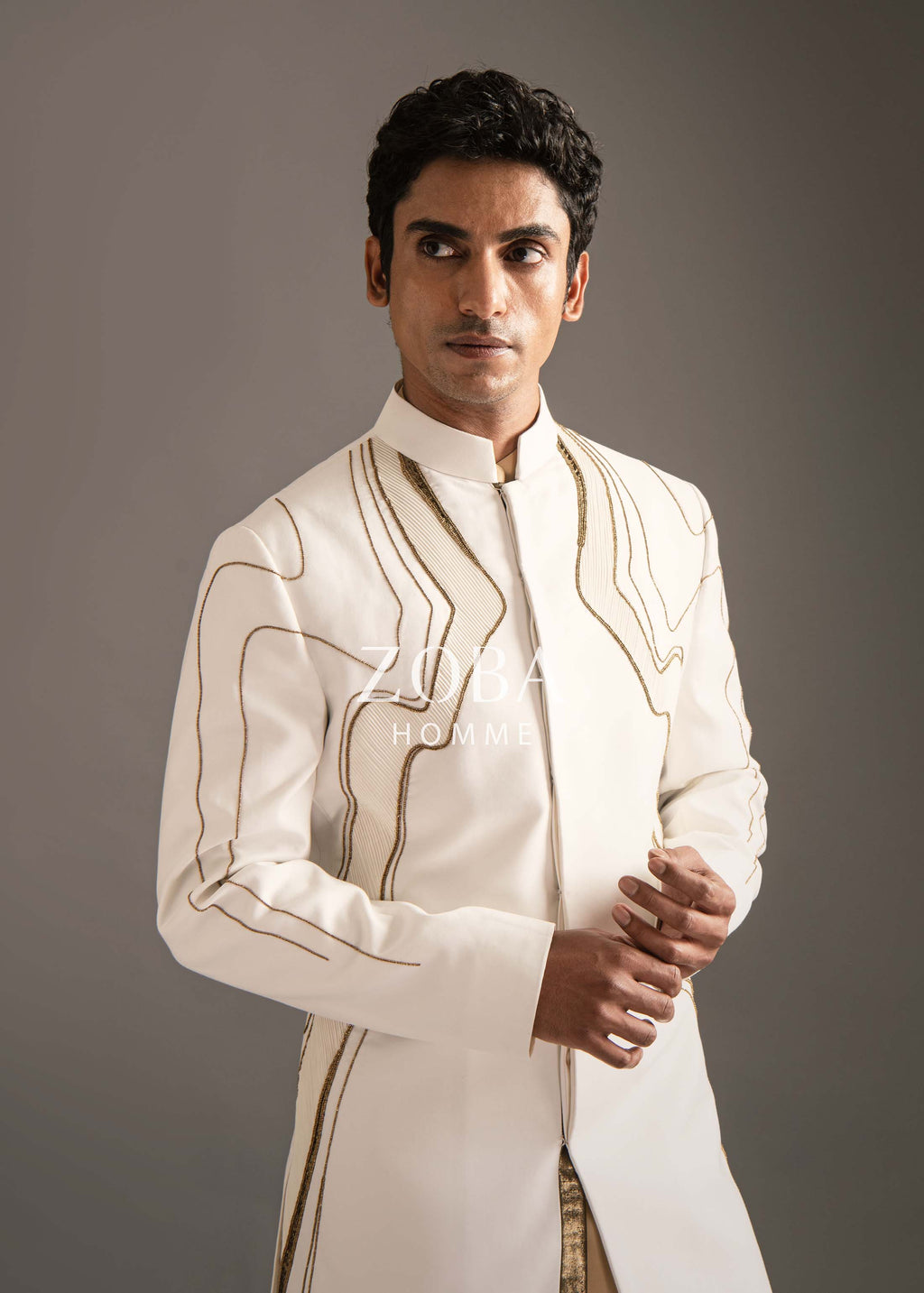 Seismic Sculpted Indo Western Set