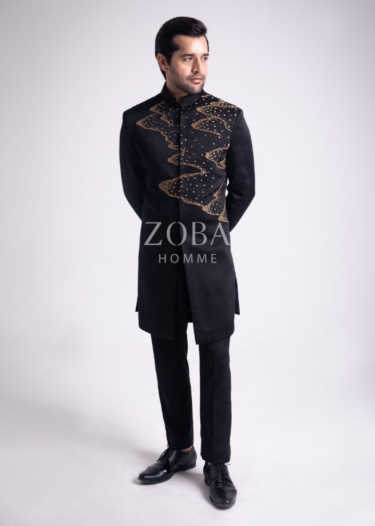 The Golden Wave Indo Western Set