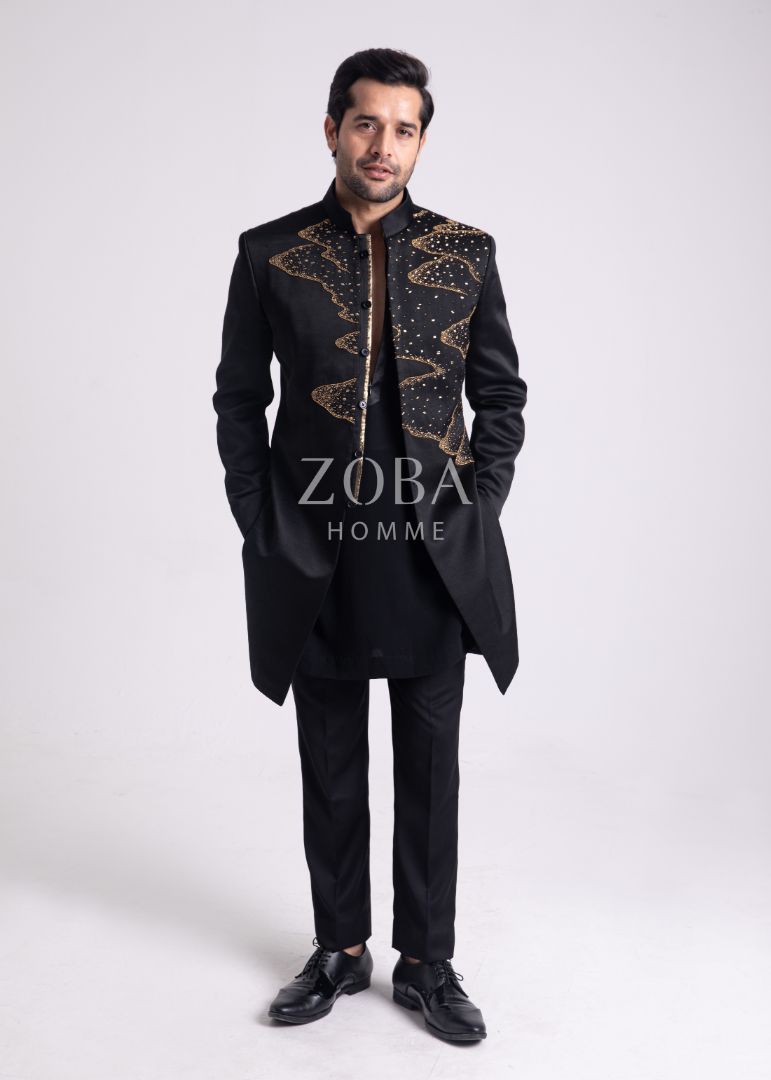 The Golden Wave Indo Western Set