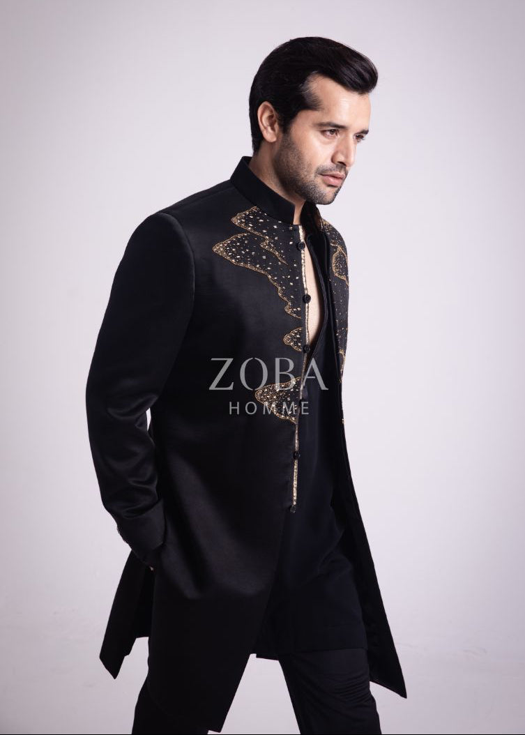 The Golden Wave Indo Western Set