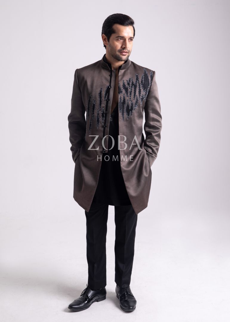 The Grey Crust Indo Western Set