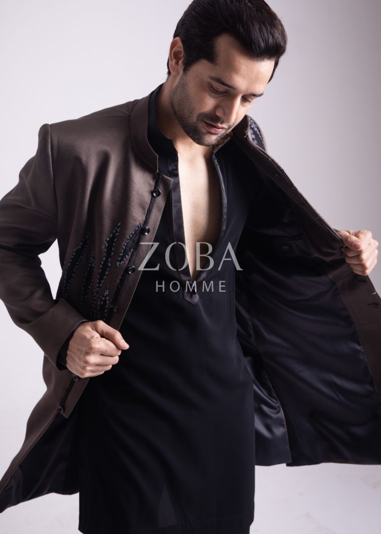 The Grey Crust Indo Western Set